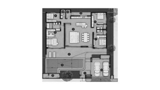 Планировка виллы 4 спальни в ЖК Clover Residence № 11013