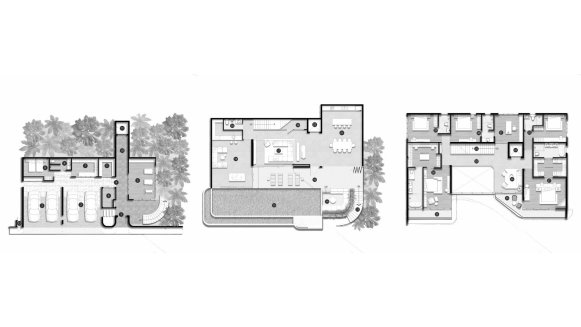 Планировка виллы 6 спален в ЖК Clover Residence № 11023 (2D)