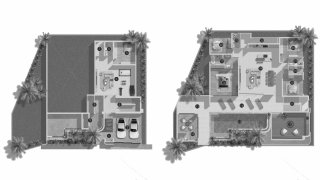 Villa floor plan, 4 bedrooms in Clover Residence No. 11016